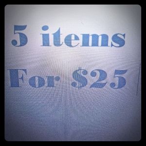 Buy 5 items for $25